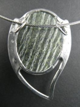 Silberauge (Serpentin) Kettenanhänger
